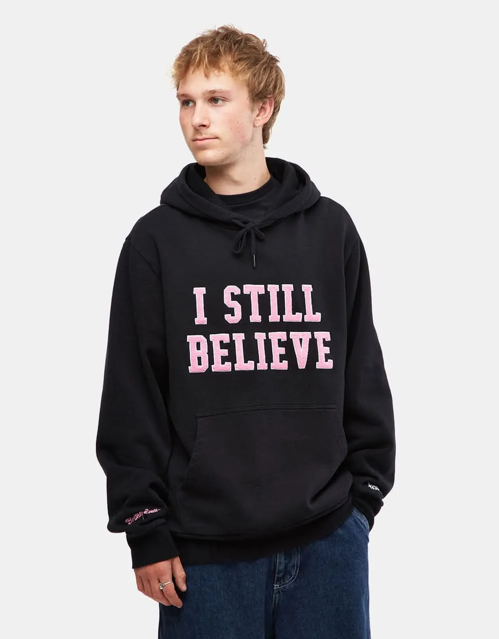 Welcome x Britney Spears Believe Pigment-Dyed Pullover Hoodie - Black