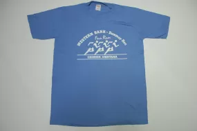 Western Bank Summer Fun Run Vintage 80's Chinook Montana Marathon Single Stitch T-Shirt