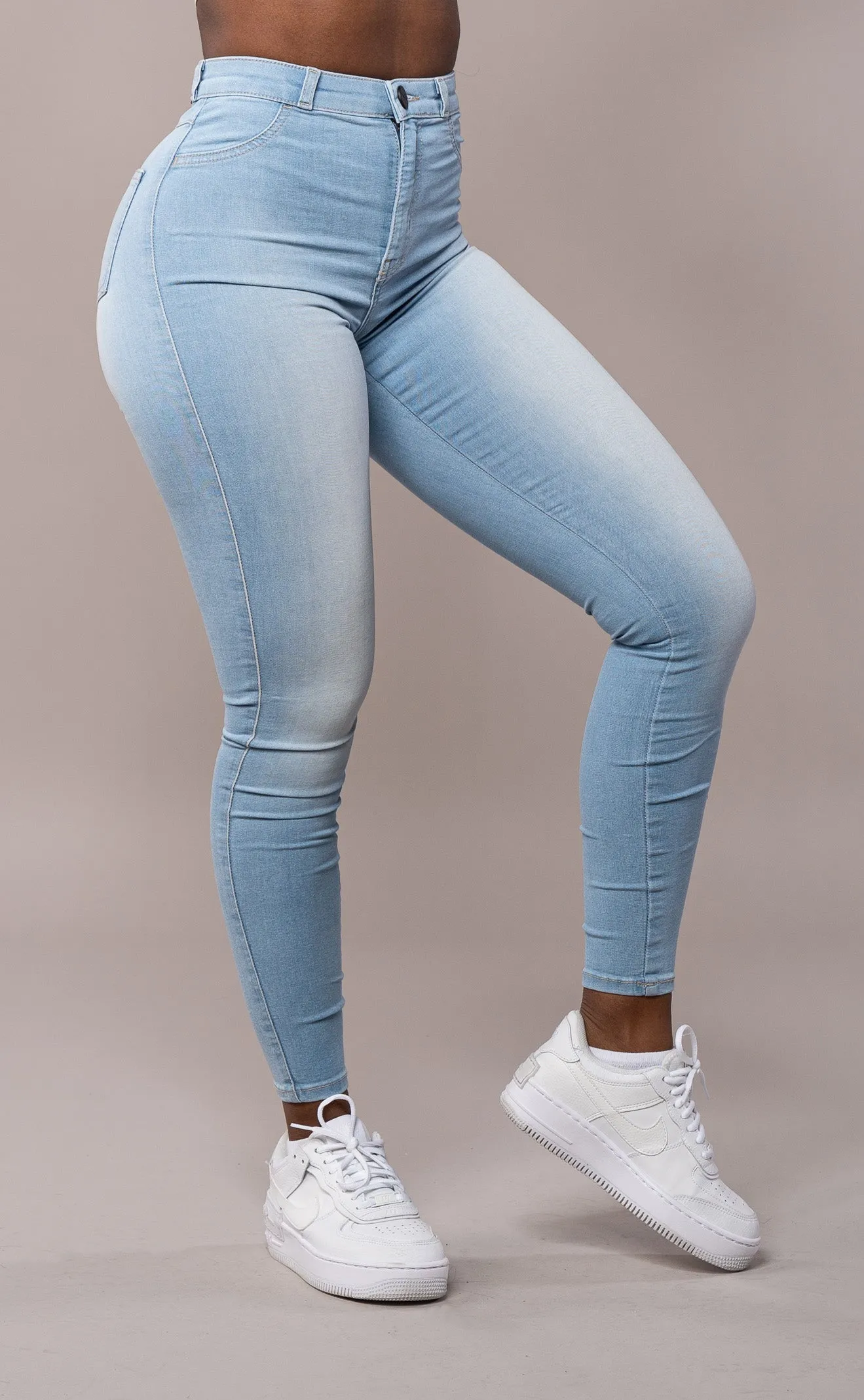 Womens Contour Fitjeans - Vintage Blue